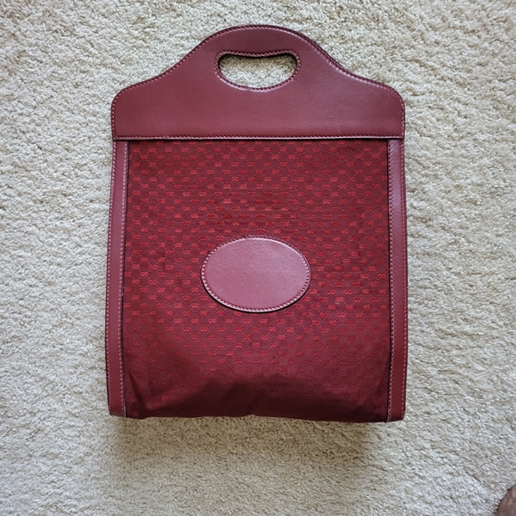 Pre-owned Vintage Gucci Bordeaux Red Shopper Tote Bag - Picture 15 of 15